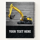Carnet Équipement lourd Excavateur d'affaires Constructio (Dos)