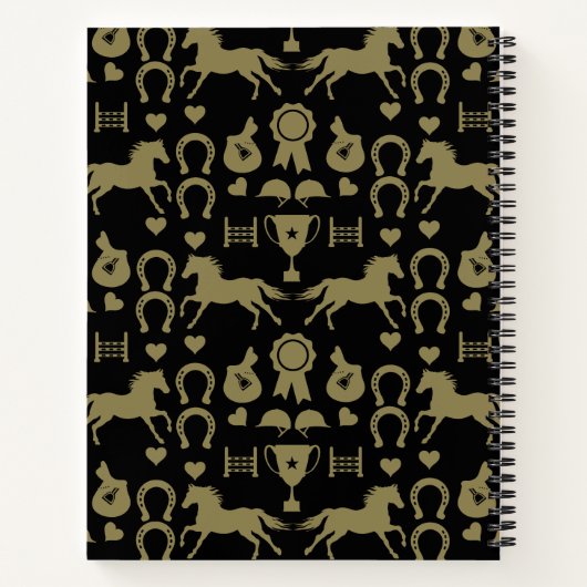 Carnet Équitation Or (Dos)