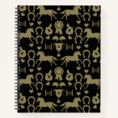 Carnet Équitation Or (Devant)