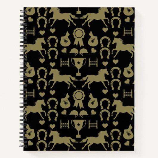 Carnet Équitation Or (Devant)