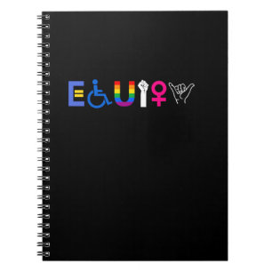 Carnet _EQUITY_ Droits égaux LGBTQ Ally Unity Pride Femme