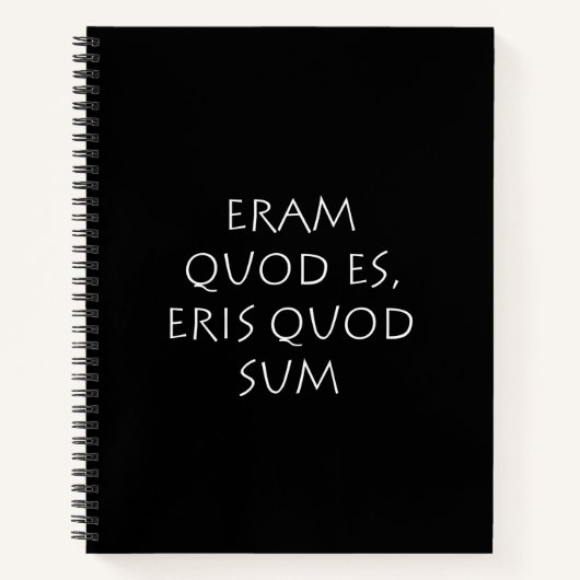 Carnet Eram quod es eris quod sum (Devant)