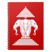 Carnet Erawan Trois éléphant en tête Lao / Laos Drapeau (Devant)
