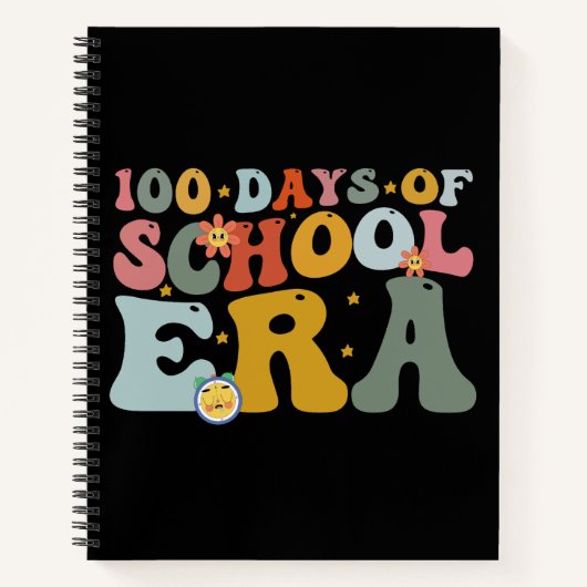 Carnet Ère des 100 jours d'école Prof groovy Enfants (Devant)