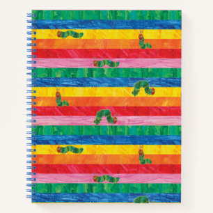 Carnet Eric Carle Caterpillar Rainbow Stripe Motif
