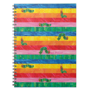 Carnet Eric Carle Caterpillar Rainbow Stripe Motif