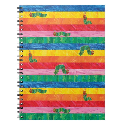 Carnet Eric Carle | Caterpillar Rainbow Stripe Motif (Devant)