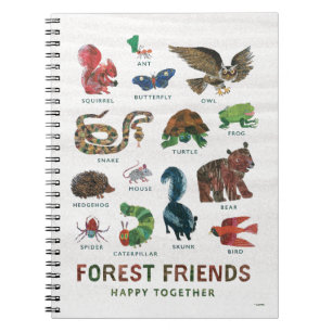 Carnet Eric Carle   Les amis de la forêt heureux ensemble
