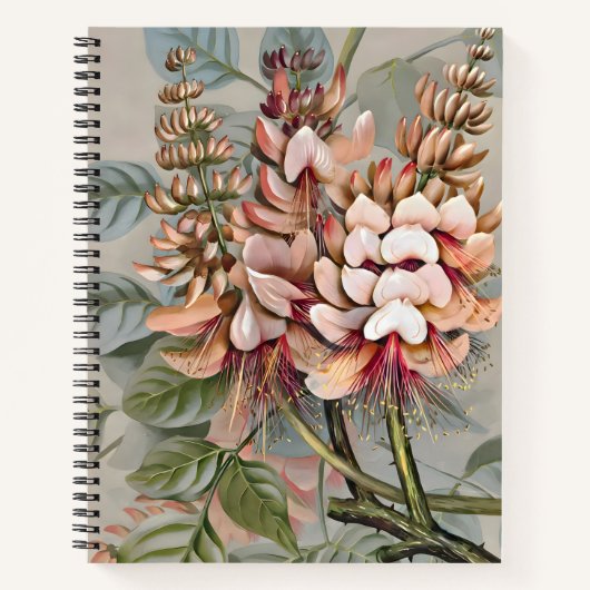 Carnet Erythrina Flower Aquarelle, Mur cadeau (Devant)