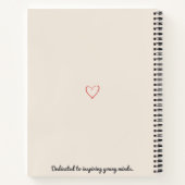 Carnet ES enseignant appréciation cadeau personnalisé édu (Dos)