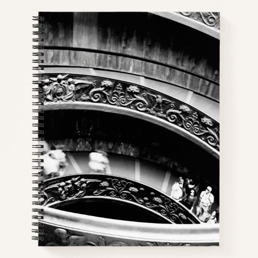 Carnet Escalier spiral noir et blanc (Devant)