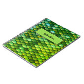 Carnet Escaliers Reptiliennes Métallurgiques Vertes Couve (Côté gauche)