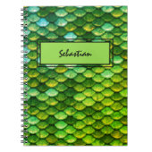 Carnet Escaliers Reptiliennes Métallurgiques Vertes Couve (Devant)