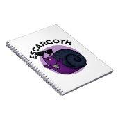 Carnet Escar-goth Drôle Cool Goth Escargot Pun (Côté Droit)