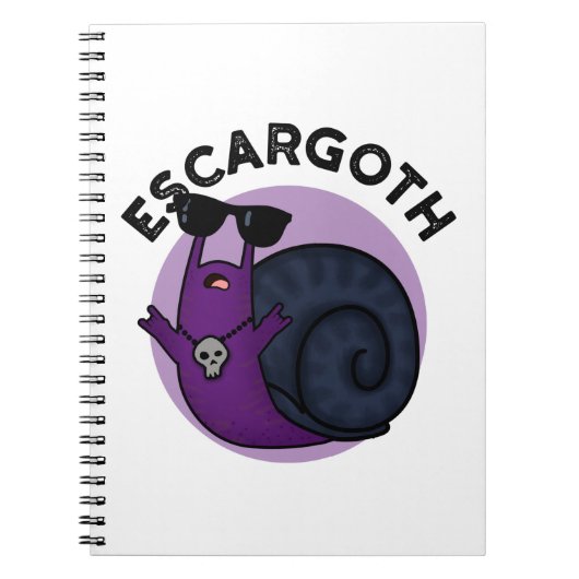 Carnet Escar-goth Drôle Cool Goth Escargot Pun (Devant)