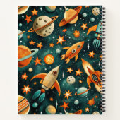 Carnet Espace atomique milieu du siècle Orange sarcelle P (Dos)
