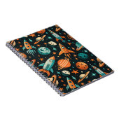 Carnet Espace atomique milieu du siècle Orange sarcelle P (Côté Droit)
