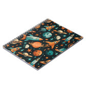 Carnet Espace atomique milieu du siècle Orange sarcelle P (Côté gauche)