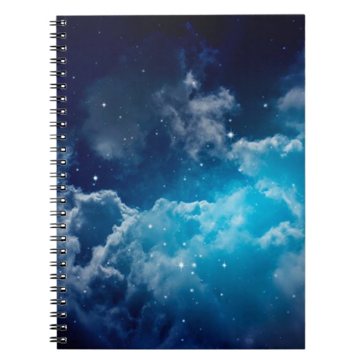 Carnet Espace ciel nocturne avec nuage et étoile, nuit, b (Devant)
