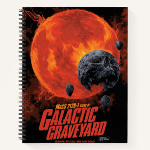 Carnet Espace cimetière crâne Halloween Galaxie des horre