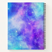 Carnet Espace de galaxie violet et bleu Abstrait (Dos)
