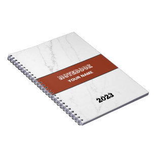 Carnet Espace de Travail Minimaliste et Organisé Marbre B