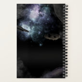 Carnet Espace externe avec OVNI et soucoupe volante (Verso)