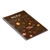 Carnet Espace extra-atmosphérique Motif sans faille (Côté Droit)