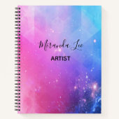 Carnet Espace géométrique coloré glamour (Devant)
