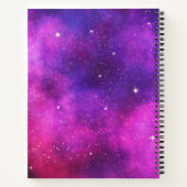 Carnet Espace rose & violet & Étoiles Faux Galaxy (Dos)