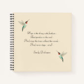 Carnet Espérons Les Colibris À gorge rubis (Devant)