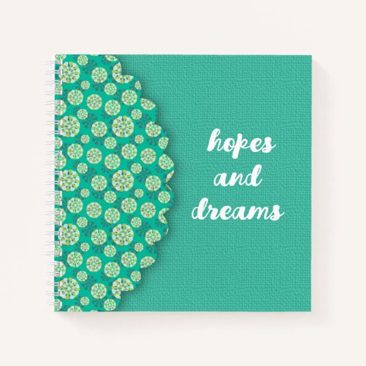 Carnet Espoirs et rêves Boho Mint (Devant)