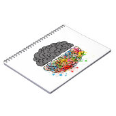 Carnet esprit cerveau psychologie idée coeurs (Côté gauche)