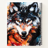 Carnet Esprit de loup sauvage abstrait (Dos)