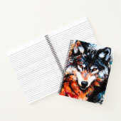 Carnet Esprit de loup sauvage abstrait (Intérieur)