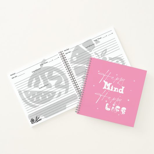 Carnet Esprit heureux vie heureuse Mignon (Intérieur)