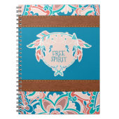 Carnet Esprit libre, cuir de Faux de Boho (Devant)