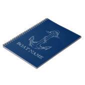 Carnet Esprit nautique Ancre Marine Bleu (Côté gauche)
