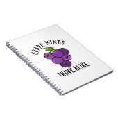 Carnet Esprits de raisin pensent de même Blague drôle de (Côté Droit)
