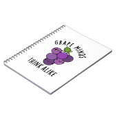Carnet Esprits de raisin pensent de même Blague drôle de (Côté gauche)