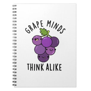Carnet Esprits de raisin pensent de même Blague drôle de