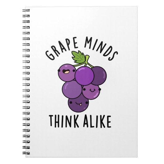 Carnet Esprits de raisin pensent de même Blague drôle de (Devant)