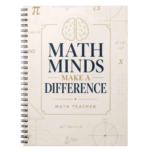 Carnet Esprits Maths Font une Différence Professeur Inspi (Devant)