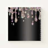 Carnet Esquisse à boucles à goutte métallique de Parties  (Dos)