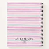 Carnet Esquisse d'aquarelle rose pâle (Dos)