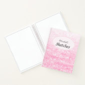 Carnet Esquisse de Marbre blanc rose personnalisée (Intérieur)
