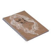 Carnet Esquisse de portrait : Illustration de jeune fille (Côté Droit)