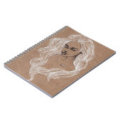 Carnet Esquisse de portrait : Illustration de jeune fille (Côté gauche)