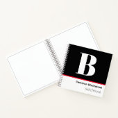 Carnet Esquisse monogrammée noire personnalisée (Intérieur)