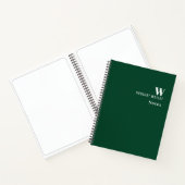 Carnet Esquisse verte monographique minimaliste professio (Intérieur)